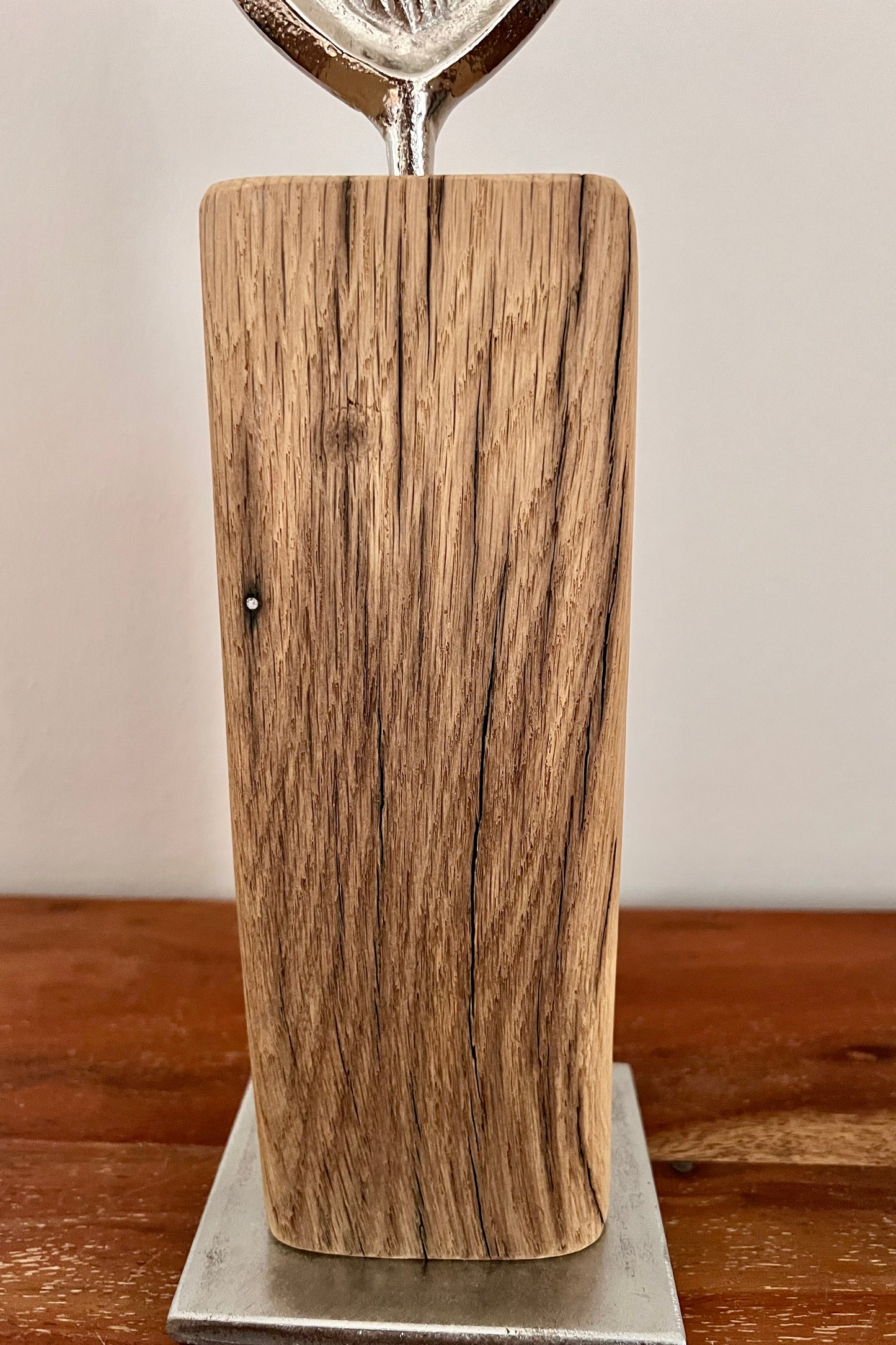 Holzkerze mit Aluflamme mittel 764