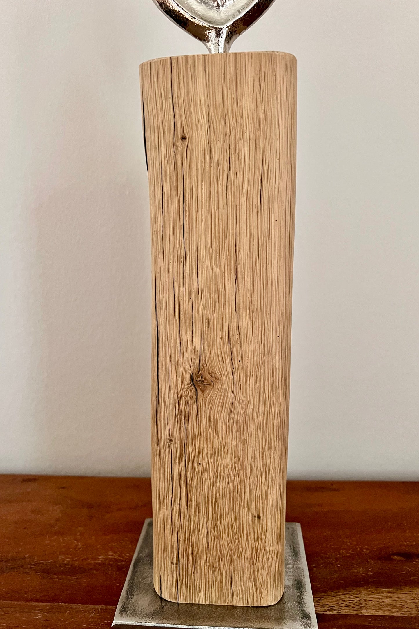 Holzkerze mit Aluflamme groß 794