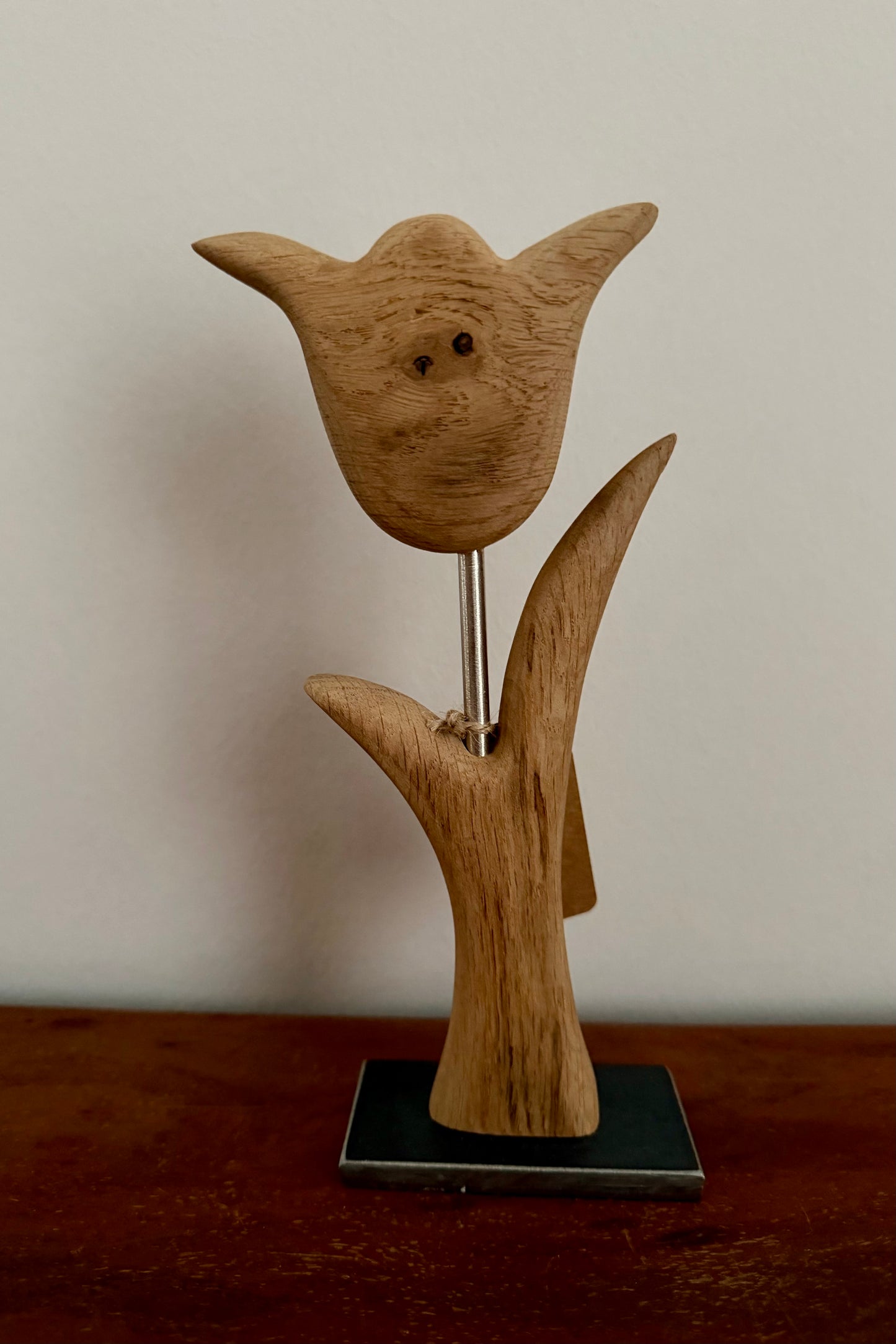 Holzblume aus geschliffenem Eichenholz 0803