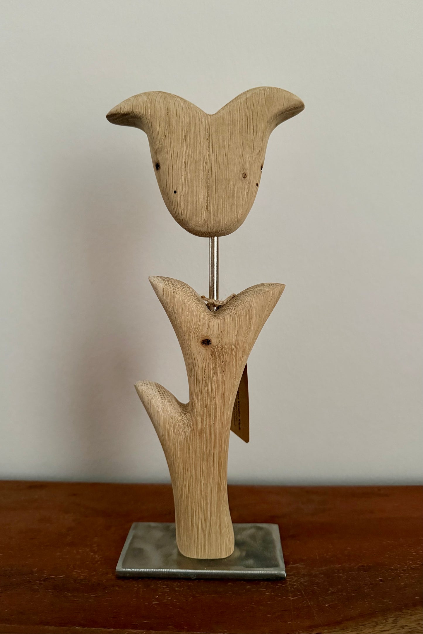 Holzblume aus geschliffenem Eichenholz  0924