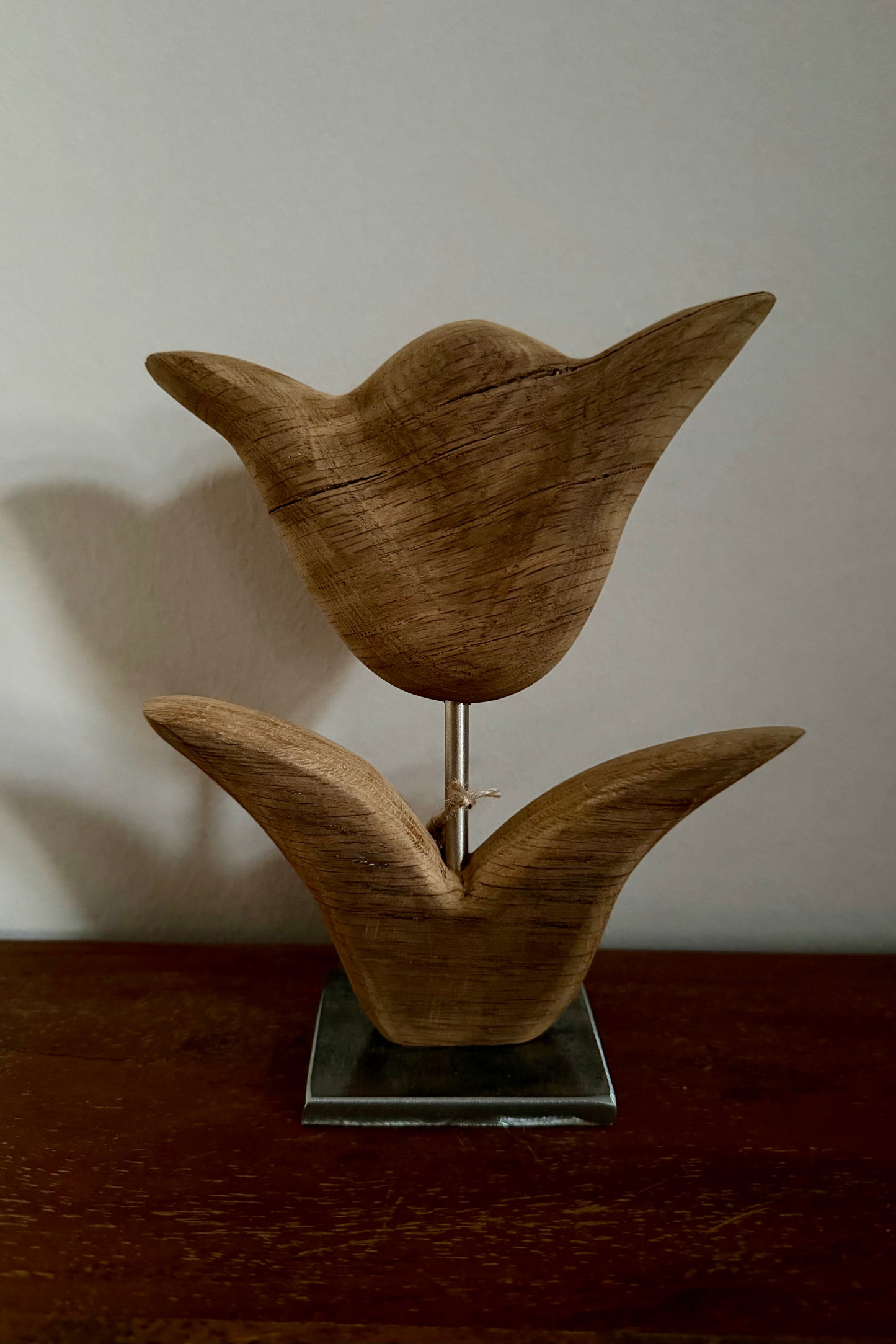 Holzblume aus geschliffenem Eichenholz  0784