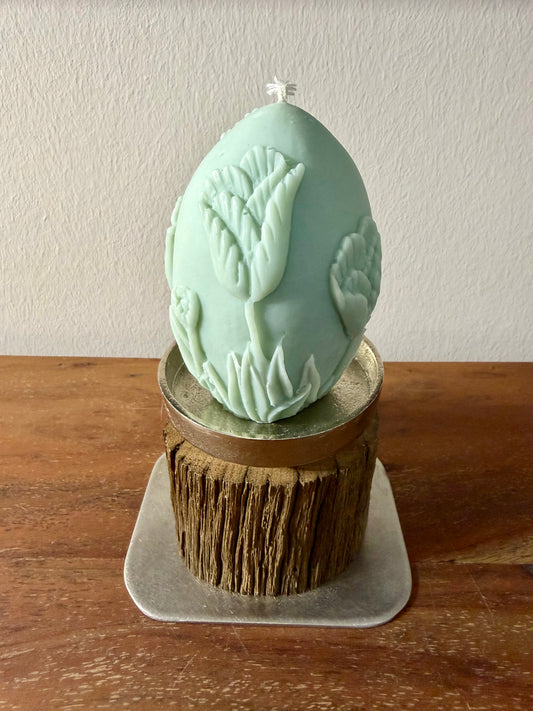 Kerzenständer aus Eichenholz gebürstet und Designkerze 1137