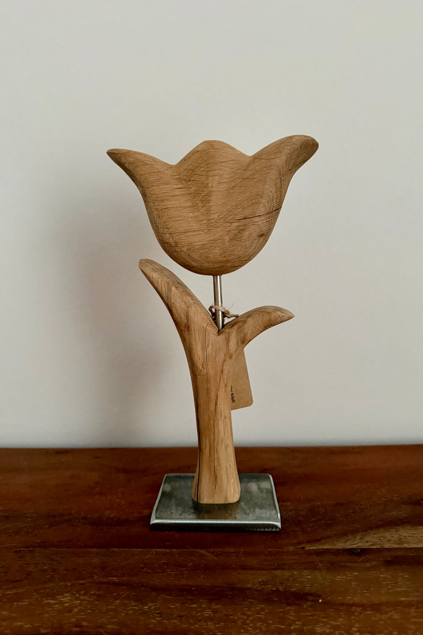 Holzblume aus geschliffenem Eichenholz 0783